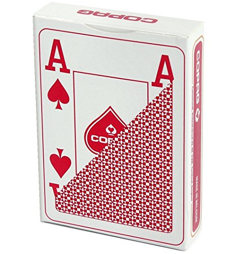 Copag 22564061 22564061-Plastik Poker-Jumbo Index mit 4 Eckzeichen, Rot, bunt von Copag