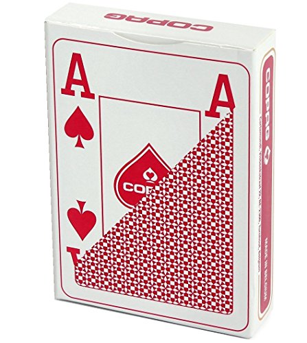 Copag 104009325 22564061 Plastik Poker Jumbo Face, rot von Copag