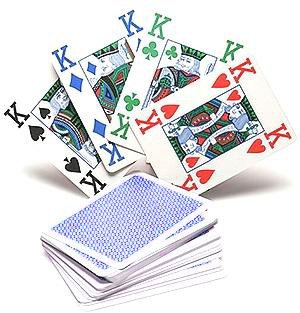 Copag 4 Colour 100% Plastic Playing Cards Poker Size Jumbo Index (Blue Back) by Copag von Copag