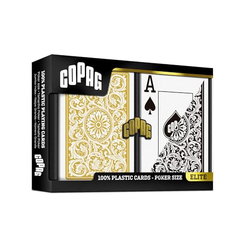 Copag Elite - Jumbo Face - 2 Index - Black/Gold Double-Deck von Copag