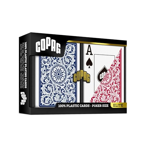 Copag Elite - Jumbo Face - 2 Index - Blue/Red Double-Deck von Copag
