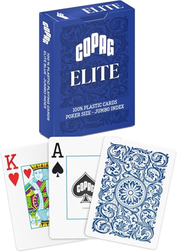 Copag Jumbo-Index-Spielkarten in Poker-Größe, Blau von Copag