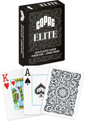 Copag Jumbo-Index in Poker-Größe, Schwarz Copag Jumbo-Index in Poker-Größe, Schwarz von Copag
