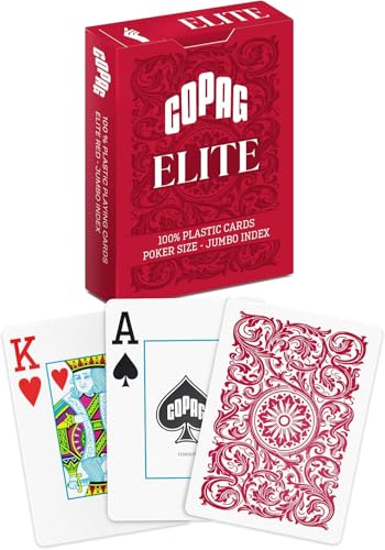 Copag Jumbo-Index in Pokergröße, rote Spielkarten von Copag