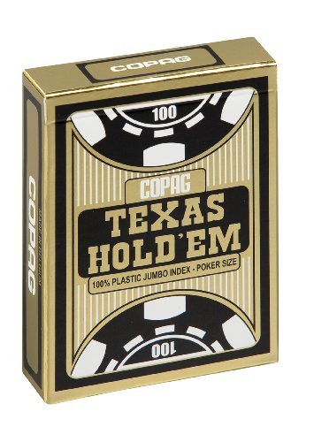 Copag Texas Hold'em Gold Jumbo Face Playing Cards (Black) by Copag von Copag