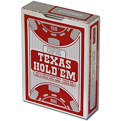 Texas Hold' Em Silver 100% Plastic (Red) von Copag