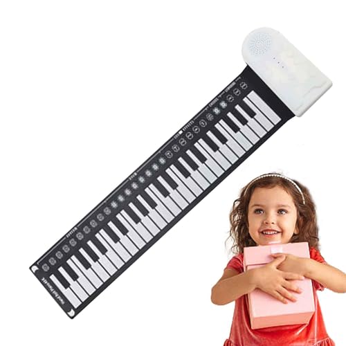 Copangle Flexible aufrollbare Klaviertastatur, aufrollbare Klaviermatte - Pädagogische Klaviertastatur für elektronische Digitale Musik | Handrollklavier mit 49 Tasten für Anfänger, Kinder, von Copangle