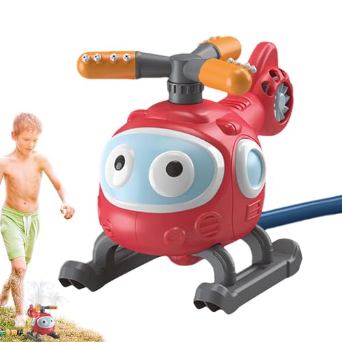 Copangle Hubschrauber-Wasserspielzeug, Hubschrauber-Wassersprinkler - Kindersprinkler für den Garten - 45 Grad drehbares Hinterhof-Wasserspielzeug, Wasserdruck-Lift-Sprinkler, und von Copangle