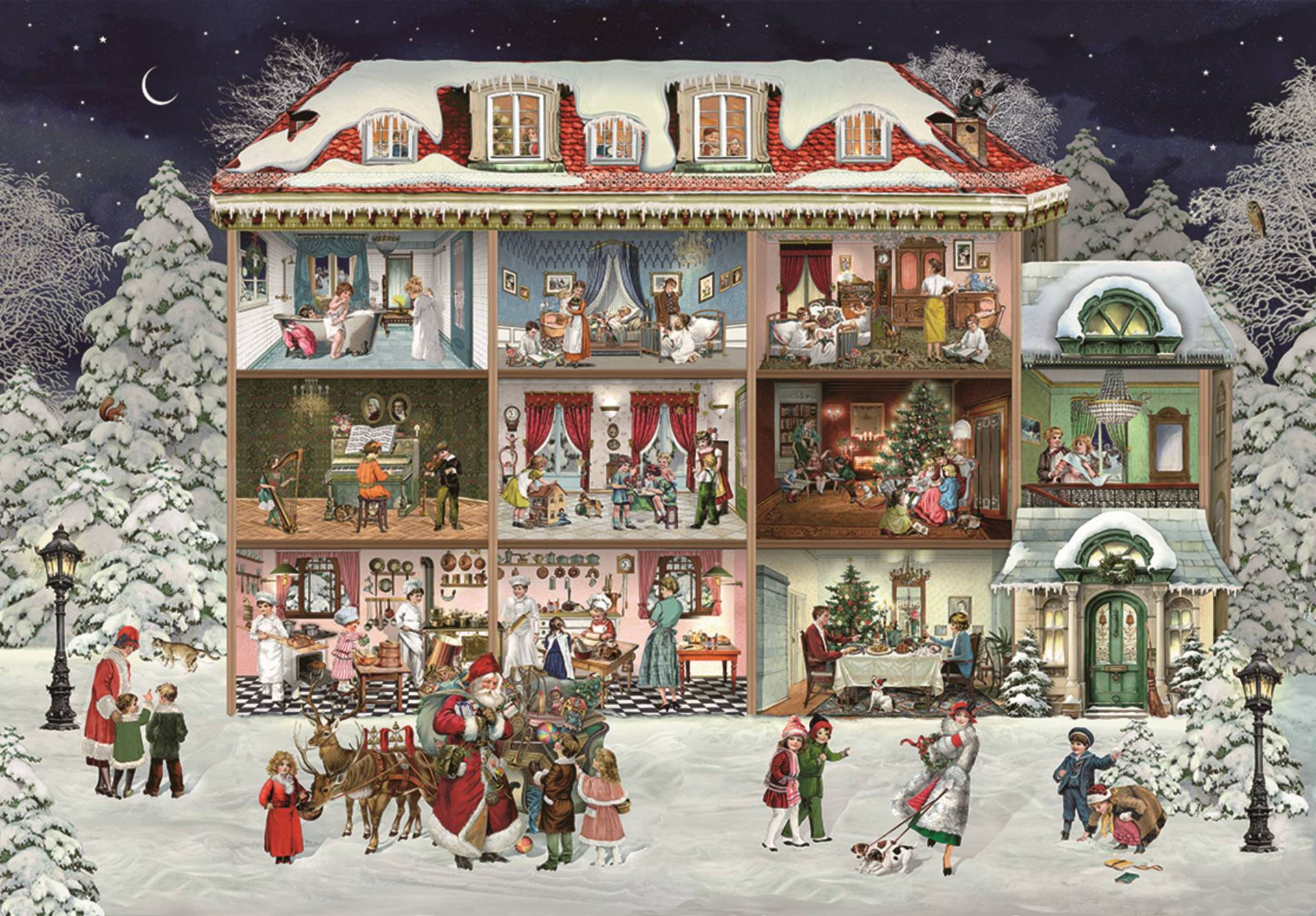 Coppenrath Spiegelburg Adventskalender Puzzle - Unser wunderschönes Weihnachtshaus 1000 Teile Puzzle Coppenrath-Spiegelburg-95825 von Coppenrath Spiegelburg