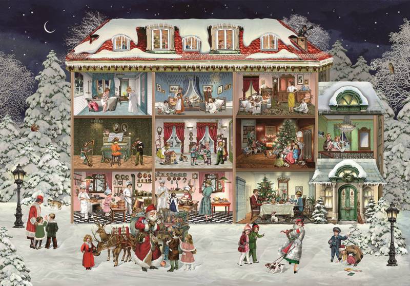 Coppenrath Spiegelburg Adventskalender Puzzle - Unser wunderschönes Weihnachtshaus 1000 Teile Puzzle Coppenrath-Spiegelburg-95825 von Coppenrath Spiegelburg