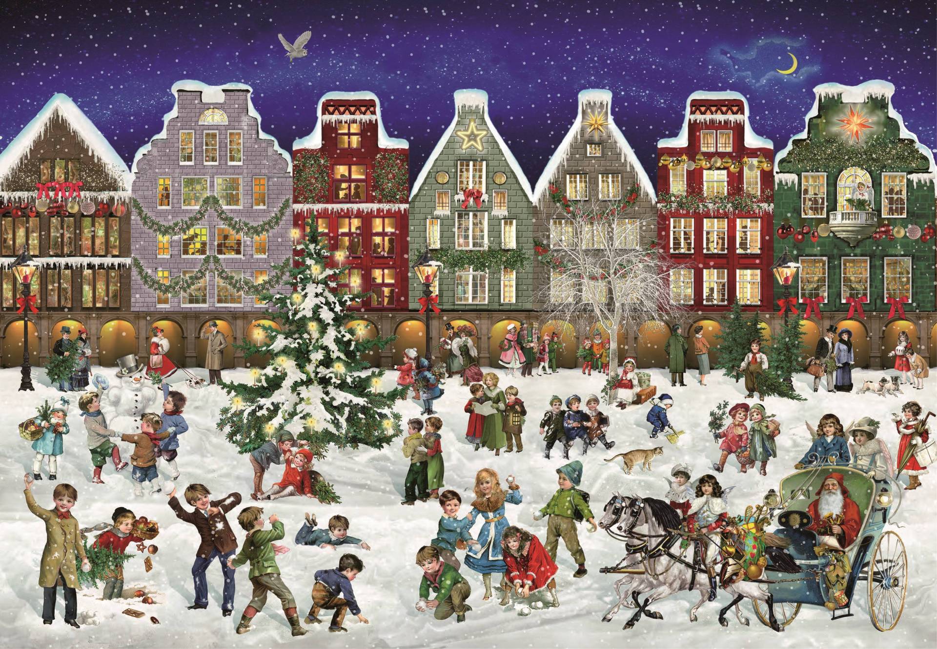 Coppenrath Spiegelburg Adventskalender Puzzle - Winterabend in der Stadt 1000 Teile Puzzle Coppenrath-Spiegelburg-95252 von Coppenrath Spiegelburg