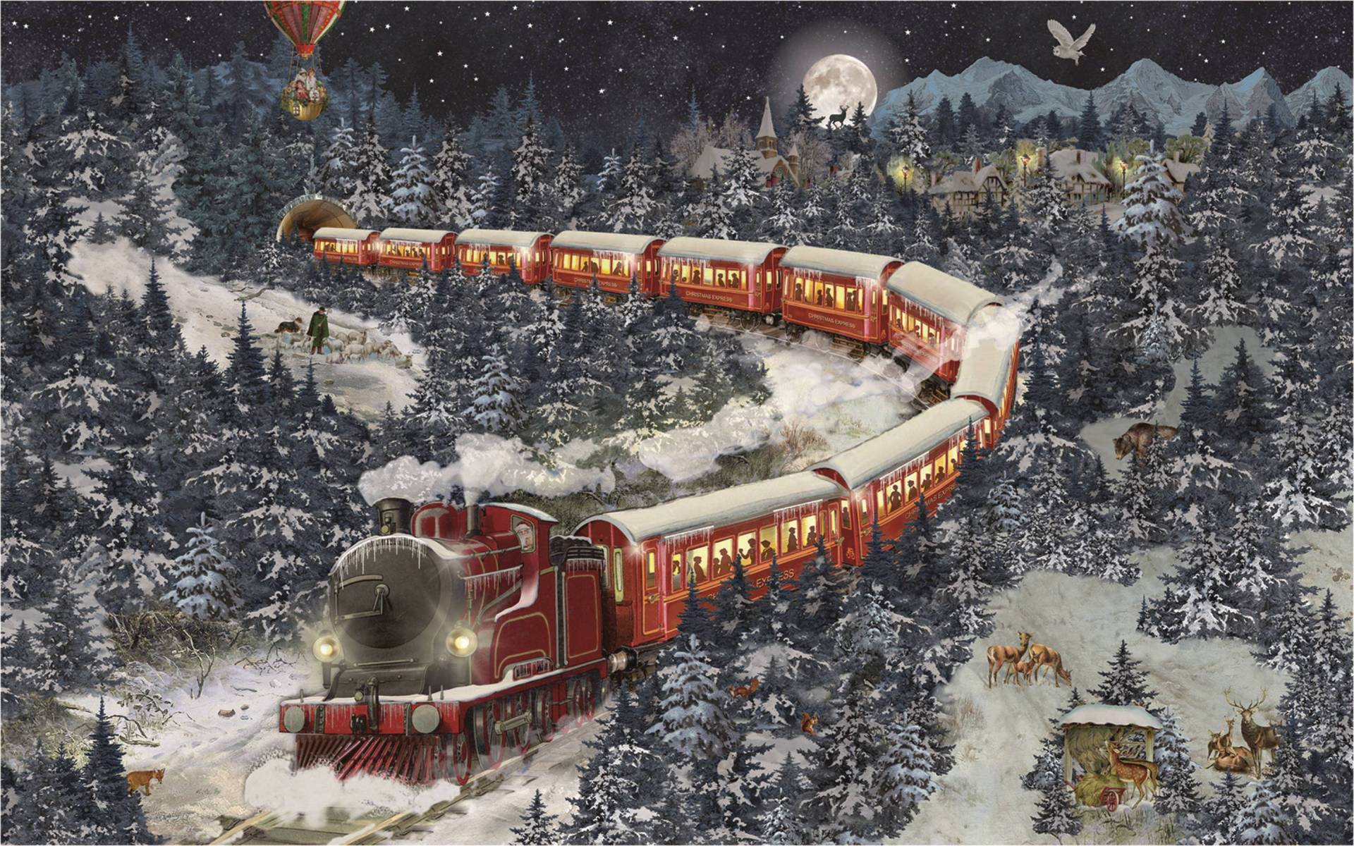Coppenrath Spiegelburg Mini-Puzzle - Festliche Weihnachten - Der Zug im Schnee 54 Teile Puzzle Coppenrath-Spiegelburg-22873-6 von Coppenrath Spiegelburg