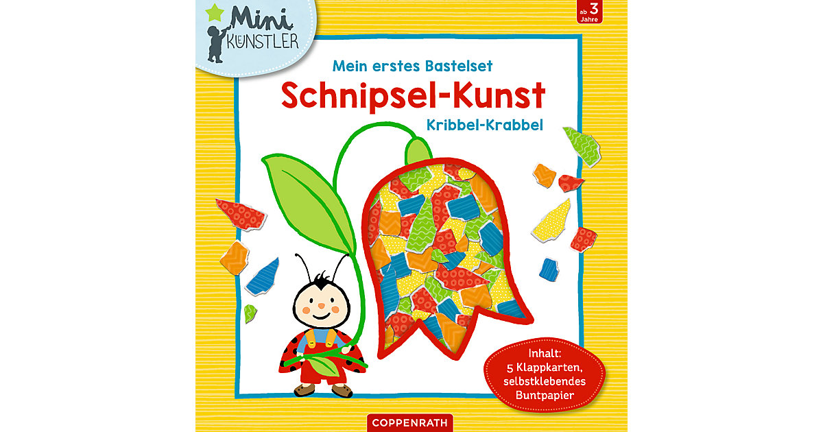 Buch - Mein erstes Bastelset: Schnipsel-Kunst Kribbel-Krabbel von Coppenrath Verlag