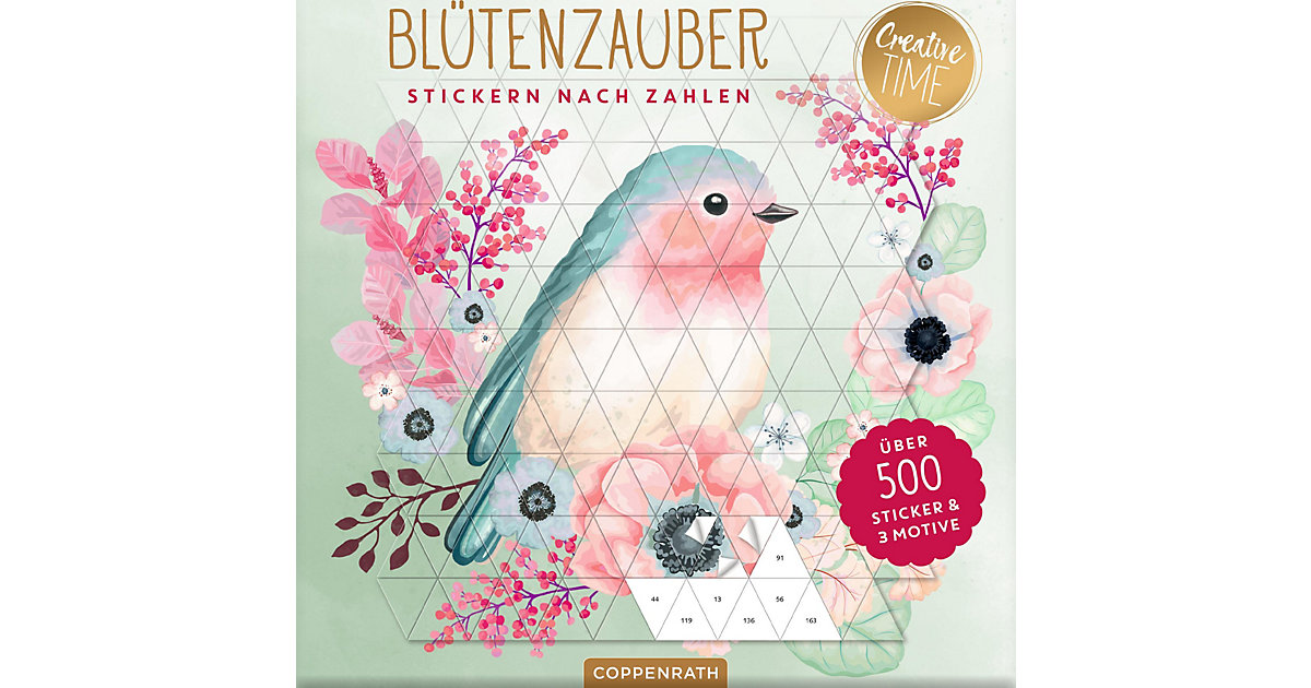 Stickern nach Zahlen Blüten-Zauber grün von Coppenrath Verlag