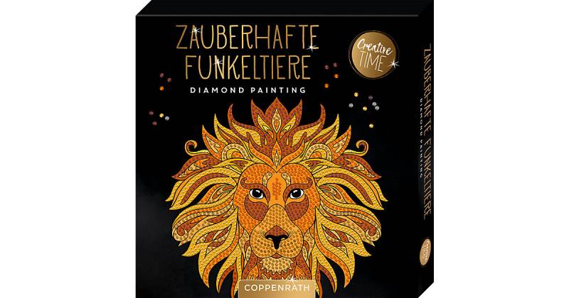 Zauberhafte Funkeltiere - Diamond Painting schwarz Modell 1 von Coppenrath Verlag