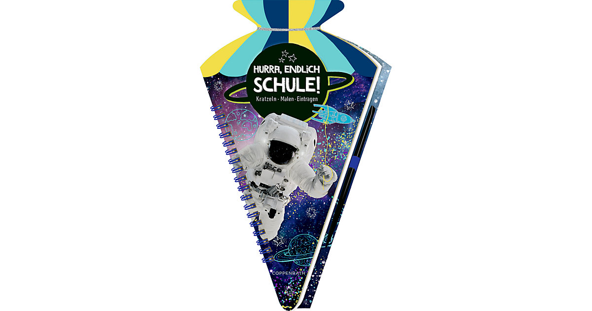 Buch - Schultüten-Kratzelbuch - Cosmic School - Hurra, endlich Schule! (Astronauten) von Coppenrath Verlag