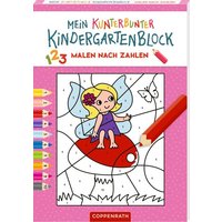 COPPENRATH 64369 Mein kunterbunter Kindergartenblock: Malen nach Zahlen (Zauberwald) von Coppenrath