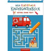 COPPENRATH 64839 Mein kunterbunter Kindergartenblock: Rätsel ohne Text - Feuerwehr & Polizei von Coppenrath