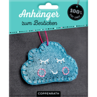COPPENRATH 71535 Anhänger zum Besticken: Glitzer-Wolke (100% selbst gemacht) von Coppenrath