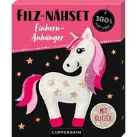 COPPENRATH 95296 Filz-Nähset Einhorn-Anhänger, Sterne - 100% selbstgemacht von Coppenrath