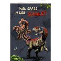 COPPENRATH 95476 Grußkarte – Viel Spaß in der Schule! (T-Rex World) von Coppenrath