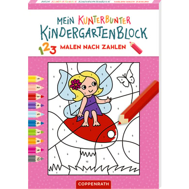 Coppenrath Mein kunterbunter Kindergartenblock: Malen nach Zahlen (Zauberwald) von Coppenrath