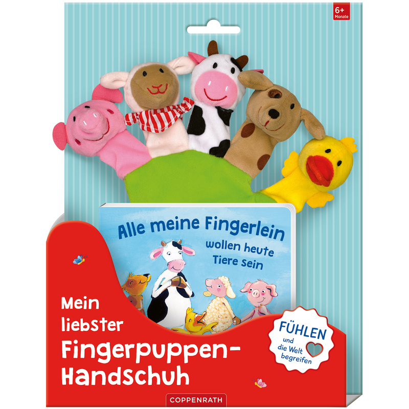 Mein liebster Fingerpuppen-Handschuh: Alle meine Fingerlein wollen heute Tiere sein von Coppenrath, Münster