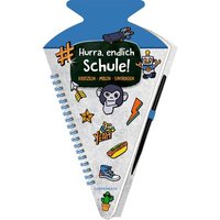 Schultüten-Kratzelbuch - Funny Patches - Hurra, endlich Schule! (blau) von Coppenrath