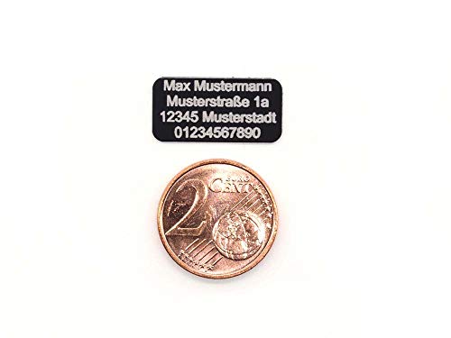 CopterFarm Drohnen Kennzeichen Schild Plakette 20x10mm mit hochwertiger Lasergravur, selbstklebend, Drohnen-kennzeichen Adressschild Kennzeichnung Kennzeichnungspflicht CopterFarm Drohnen Kennzeichen Schild Plakette 20x10mm mit hochwertiger Lasergravur, selbstklebend, Drohnen-kennzeichen Adressschild Kennzeichnung Kennzeichnungspflicht von CopterFarm