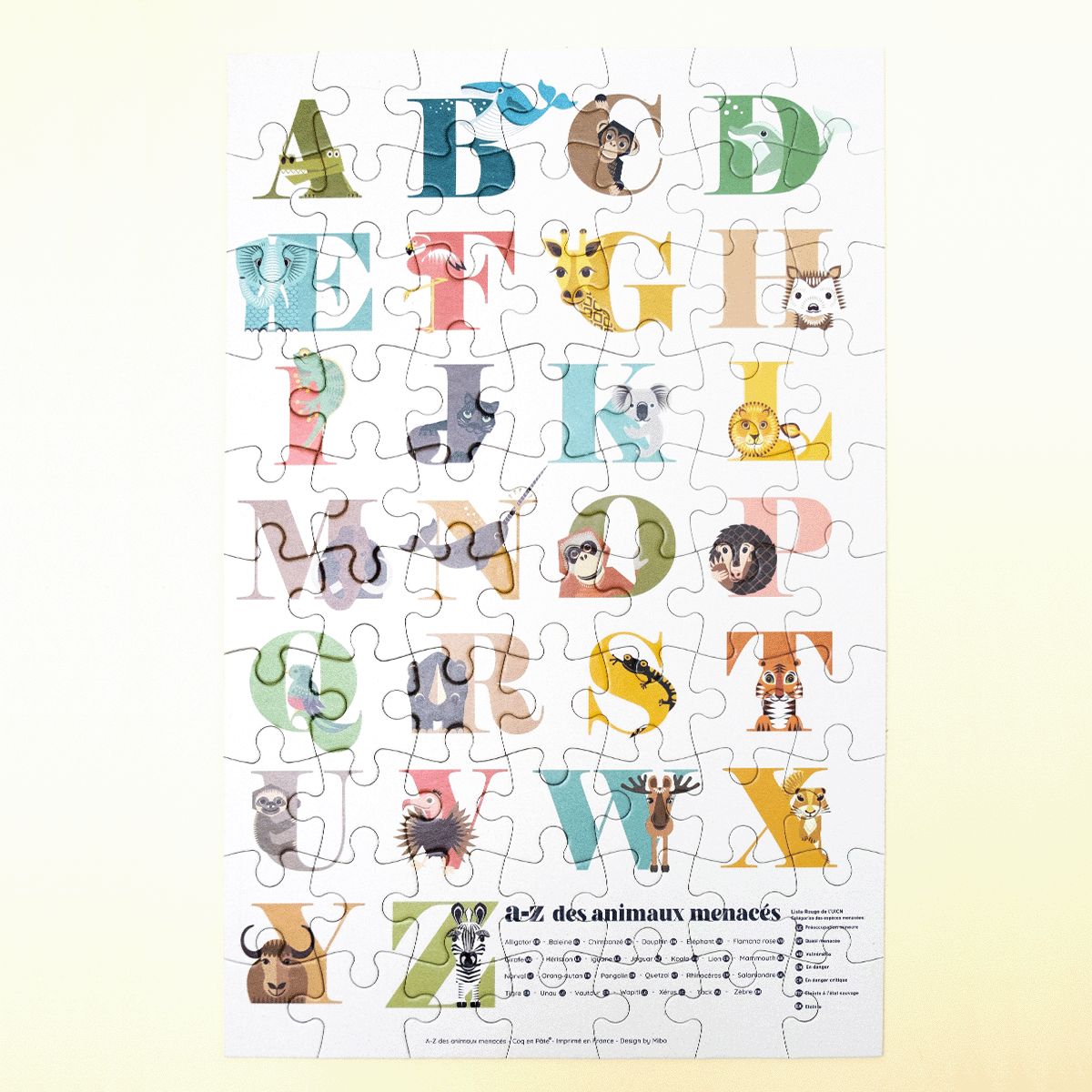 Coq-En-Pate A-Z der bedrohten Tiere 70 Teile Puzzle Coq-En-Pate-72481 Coq-En-Pate A-Z der bedrohten Tiere 70 Teile Puzzle Coq-En-Pate-72481 von Coq-En-Pate