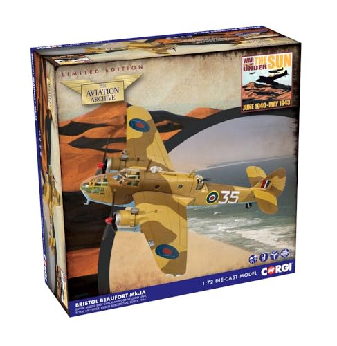 Corgi AA28903 Bristol Beaufort Mk.IA EK979, Middle East Check und Conversi Druckguss-Modell Corgi AA28903 Bristol Beaufort Mk.IA EK979, Middle East Check und Conversi Druckguss-Modell von Corgi