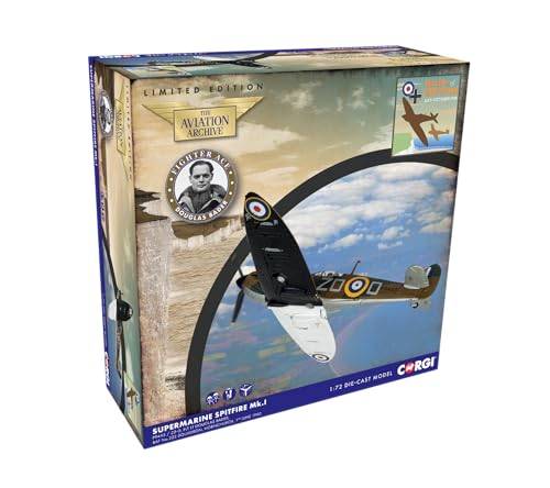 Corgi AA39216 Supermarine Spitfire MkI - Flt Lt Douglas Bader - Battle of Britain 85 Druckguss-Modell für Erwachsene Corgi AA39216 Supermarine Spitfire MkI - Flt Lt Douglas Bader - Battle of Britain 85 Druckguss-Modell für Erwachsene von Corgi