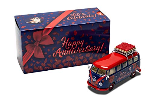 Volkswagen Campervan „Happy Anniversary", personalisierbares Geschenk von Corgi