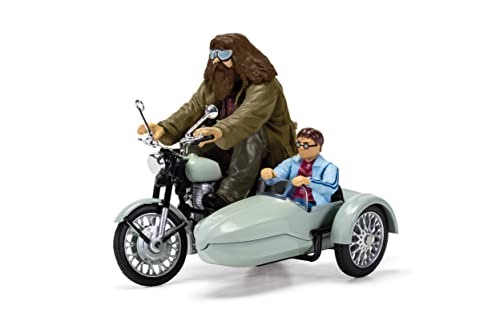Harry Potter Sidecar Motorradmodell mit Hagrid und Harry – DieCast Metal – Länge 8 cm – Mehrfarbig von Corgi