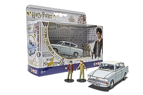 Harry Potter Verzauberter Ford Anglia, mit Harry- und Ron-Figur von Corgi