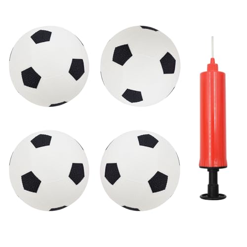 Coriver 4 Stück Mini-Fußball, 15cm Schwarz-Weiße Kleiner Fußbälle, Mini Soft Kleinkind Ball Mit Luftpumpe, Sportspielzeug für Garten Außenbereich, Kleiner Sportball für Das Training Drinnen Draußen Coriver 4 Stück Mini-Fußball, 15cm Schwarz-Weiße Kleiner Fußbälle, Mini Soft Kleinkind Ball Mit Luftpumpe, Sportspielzeug für Garten Außenbereich, Kleiner Sportball für Das Training Drinnen Draußen von Coriver