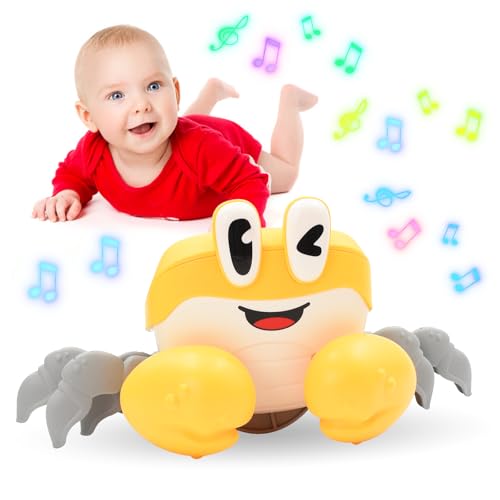 Coriver Krabbe Baby Spielzeug, Interaktives Musik Krabbelspielzeug, Elektronische Krabbelnde Krabbe, Tummy Time Toys für Baby 6 7 8 9 10 Monate, Crab Krabbelhilfe Spielzeug Geschenk für Kinder Coriver Krabbe Baby Spielzeug, Interaktives Musik Krabbelspielzeug, Elektronische Krabbelnde Krabbe, Tummy Time Toys für Baby 6 7 8 9 10 Monate, Crab Krabbelhilfe Spielzeug Geschenk für Kinder von Coriver