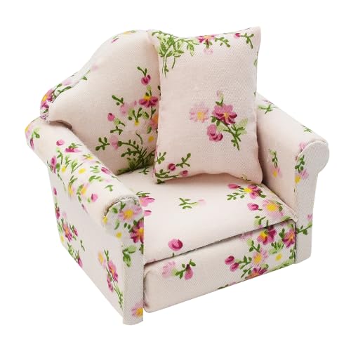 Coriver Puppenhaus Sofa, 1:12 Puppenhaus Möbel, Puppenhaus Couch Modell, Simulationszubehör, Puppen Heimdekoration mit Kissen, Mini Möbel Sofa Set Coriver Puppenhaus Sofa, 1:12 Puppenhaus Möbel, Puppenhaus Couch Modell, Simulationszubehör, Puppen Heimdekoration mit Kissen, Mini Möbel Sofa Set von Coriver