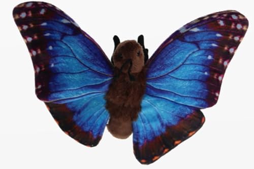 Cornelissen - 1043115 - Morphofalter, Schmetterling, Blau, Plüsch, Stofftier, 20cm, Waschbar bis 30 Grad von Cornelissen