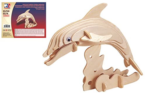 Cornelissen - 1046021 - 3D Puzzle, Holz, Delfin, 24 Teile, 16,5cm x 7,8cm x 14,1cm von Cornelissen