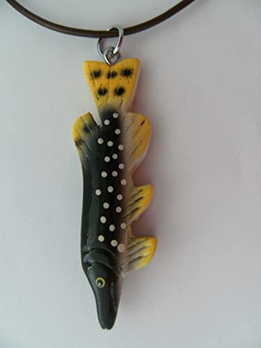 Cornelissen Kette Hecht Holzanhänger Ketten Modeschmuck Lederband Tiere Tier Fische Angeler Cornelissen Kette Hecht Holzanhänger Ketten Modeschmuck Lederband Tiere Tier Fische Angeler von Cornelissen