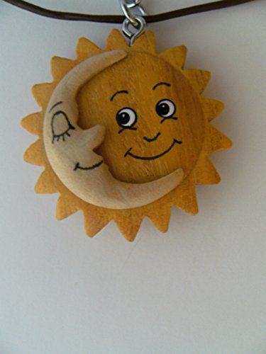 Cornelissen Kette Sonne + Mond Holzanhänger Lederband, Ketten Modeschmuck Cornelissen Kette Sonne + Mond Holzanhänger Lederband, Ketten Modeschmuck von Cornelissen