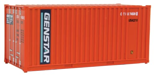 Walthers Cornerstone 531755 GENSTAR Modellbausatz, ['Orange', 'Blau', 'Weiß'], HO Scale Model 20' Foot Container von Cornerstone