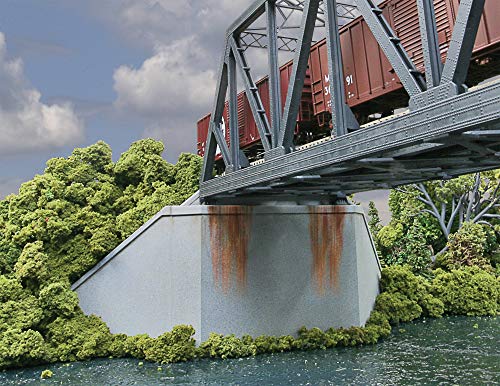 Walthers Cornerstone 933-4553 Double Track Railroad Bridge Concrete Abutments (2) Kit von Cornerstone