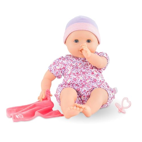 Corolle 9000130300 - Mon Grand Poupon Emilie lutscht Daumen, Weichkörperpuppe mit Schlafaugen, kann sitzen, mit Schnuller und Schnuffeltuch, Vanilleduft, 36cm Corolle 9000130300 - Mon Grand Poupon Emilie lutscht Daumen, Weichkörperpuppe mit Schlafaugen, kann sitzen, mit Schnuller und Schnuffeltuch, Vanilleduft, 36cm von Corolle