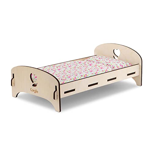 Corolle 9000141370 - Mon Grand Poupon Holzbett, Holzbett mit Kissen und Decke für alle 30-36cm Puppen, schnell zur Lagerung zerlegbar, ab 3 Jahren Corolle 9000141370 - Mon Grand Poupon Holzbett, Holzbett mit Kissen und Decke für alle 30-36cm Puppen, schnell zur Lagerung zerlegbar, ab 3 Jahren von Corolle