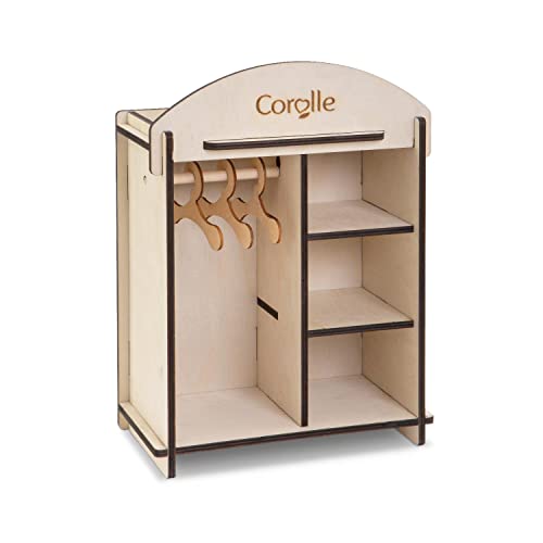 Corolle 9000141380 - Mon Grand Poupon Holzschrank, Holzkleiderschrank mit 3 Bügeln für alle 30-36cm Puppen, schnell zur Lagerung zerlegbar, ab 3 Jahren Corolle 9000141380 - Mon Grand Poupon Holzschrank, Holzkleiderschrank mit 3 Bügeln für alle 30-36cm Puppen, schnell zur Lagerung zerlegbar, ab 3 Jahren von Corolle