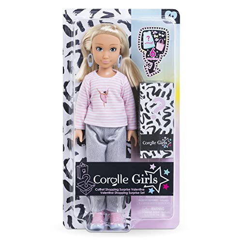 Corolle Girls Valentine Shopping Surprise, Ankleidepuppe mit Ohrringen und 6 Überraschungen, Vanilleduft, 28cm, ab 4 Jahre Corolle Girls Valentine Shopping Surprise, Ankleidepuppe mit Ohrringen und 6 Überraschungen, Vanilleduft, 28cm, ab 4 Jahre von Corolle