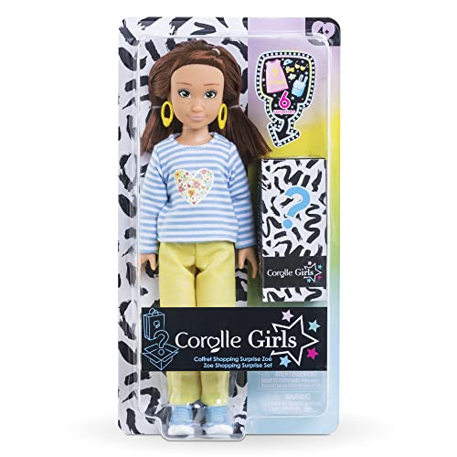 Corolle Girls Zoe Shopping Surprise, Ankleidepuppe mit Ohrringen und 6 Überraschungen, Vanilleduft, 28cm, ab 4 Jahre Corolle Girls Zoe Shopping Surprise, Ankleidepuppe mit Ohrringen und 6 Überraschungen, Vanilleduft, 28cm, ab 4 Jahre von Corolle