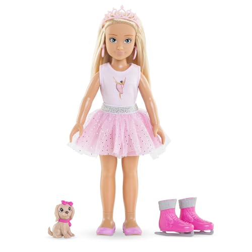 Corolle Girls Valentine Ballerina Set, Ankleidepuppe mit Hund, Krönchen, Ohrringe, extra Schlittschuhe, Vanilleduft, 28cm, ab 4 Jahren Corolle Girls Valentine Ballerina Set, Ankleidepuppe mit Hund, Krönchen, Ohrringe, extra Schlittschuhe, Vanilleduft, 28cm, ab 4 Jahren von Corolle